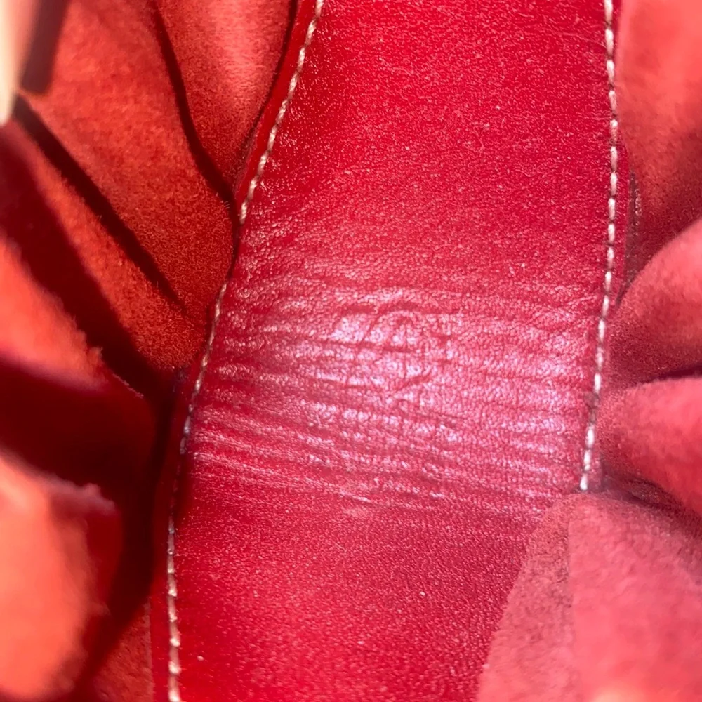Authentic GOYARD Herringbone Leather Mini Drawstring Pouch Bag Bordeaux - Picture 13 of 17